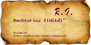Rechtorisz Ildikó névjegykártya